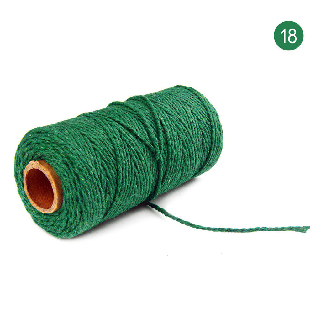 Macrame Cord 4mm 100m Cotton Rope 1 Pack Pale Yellow,Natural Cotton Rope for Colorful Macrame Hand Knitting, 4 Strands Twist Cotton Rope Macrame 2mm for Handmade Colored Wall Hanging Weaving Tapestry
